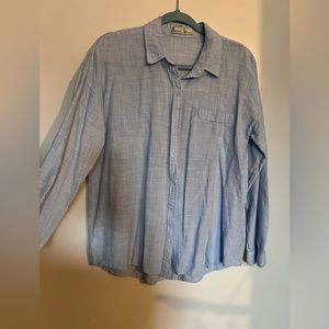 Boutique button up shirt. Blue and white stripe.